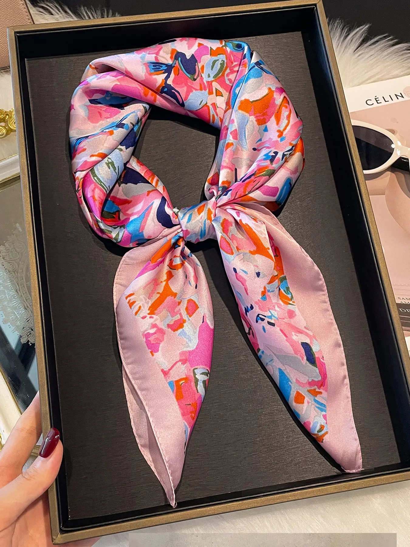 Women's Breathable Multifunctional Scarf Headband, Versatile Headscarf, Casual Style Thin Woven Fabric Accessory for All Seasons, Elegant Hair Wrap, Casual Soft Scarf, Floral Pattern Shawl, Square Scarf, Neck Scarf