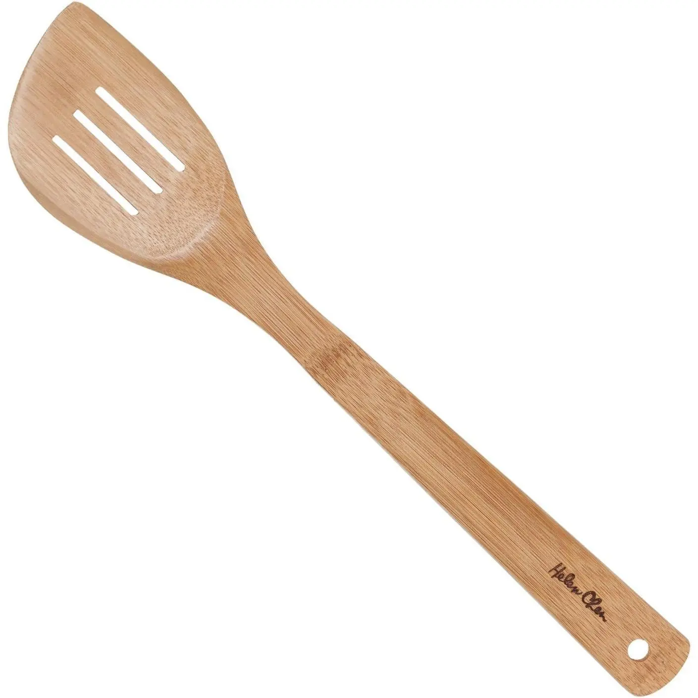 Helen’s Asian Kitchen Slotted Spatula  Natural Bamboo 13-Inch