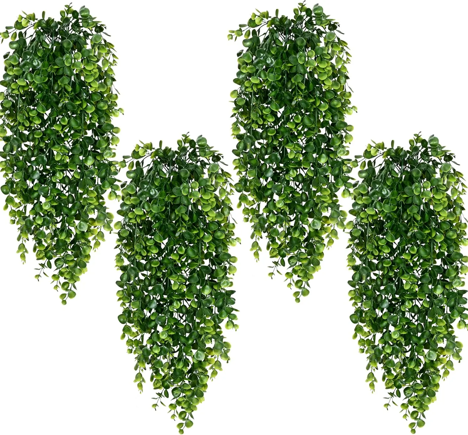 4Pcs 2.7ft UV-Resistant Eucalyptus Fake Hanging Vines - Artificial Ivy Plants for Home Decor, Indoor Bedroom, Outdoor Porch Shelf Boho Wall Accents