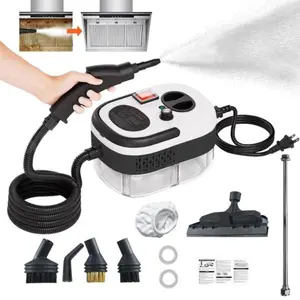 2025Smart Steam Cleaner|12 Customized Accessories + 2m Flexible Tube|Turbo 180°C Steam &  Pressure Output|1.2L  Water Tank|Smart Temp Control for Delicate Surfaces|Covers Car Seats, Mattress,Floor, Office Chair Deep Cleaning,Shower GlassDoor Portable Hose