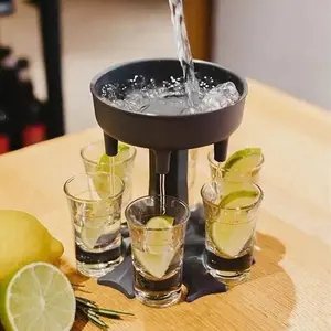6 Shot Glass Dispenser and Holder -Dispenser For Filling Liquids, Shot Dispenser