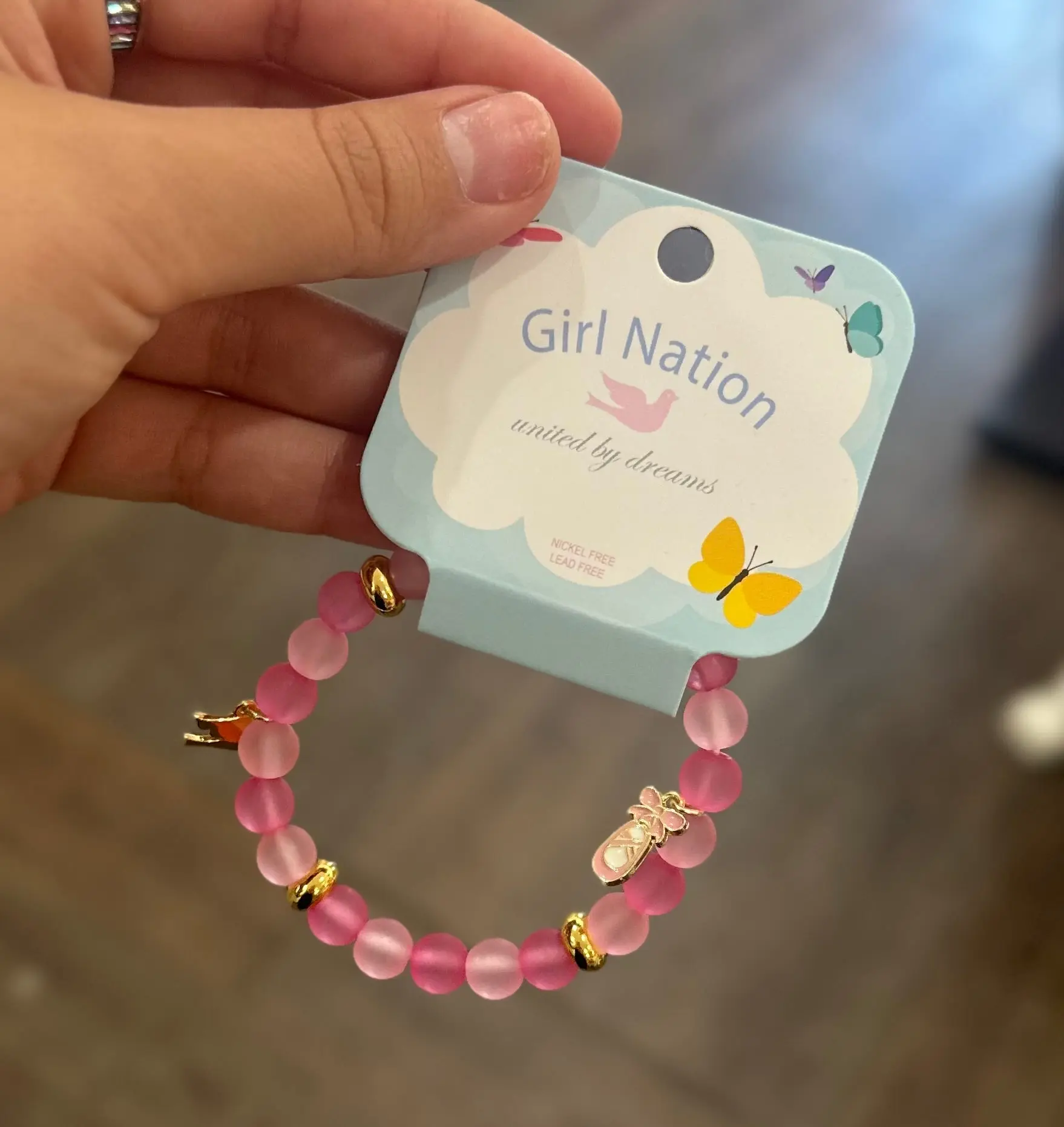 Color Me Happy Pink Ballet Shoe Bracelet