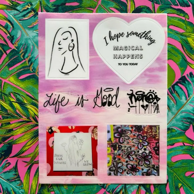 Pink Clouds Sticker Sheet