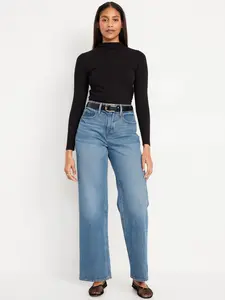 Old Navy Women's Curvy Extra High-Waisted Sky-Hi Wide-Leg Jeans