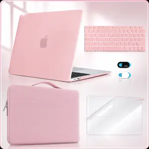 MOSISO Compatible with MacBook Air 13 inch Case M1 Chip 2021 2020 2019 2018 Release A2337 A2179 A1932 Retina Display, Plastic Hard Shell Case&Bag&Keyboard Skin&Webcam Cover&Screen Film, Rose Quartz