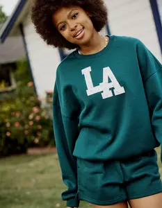FULL TILT LA Patchwork Womens Crewneck Sweatshirt