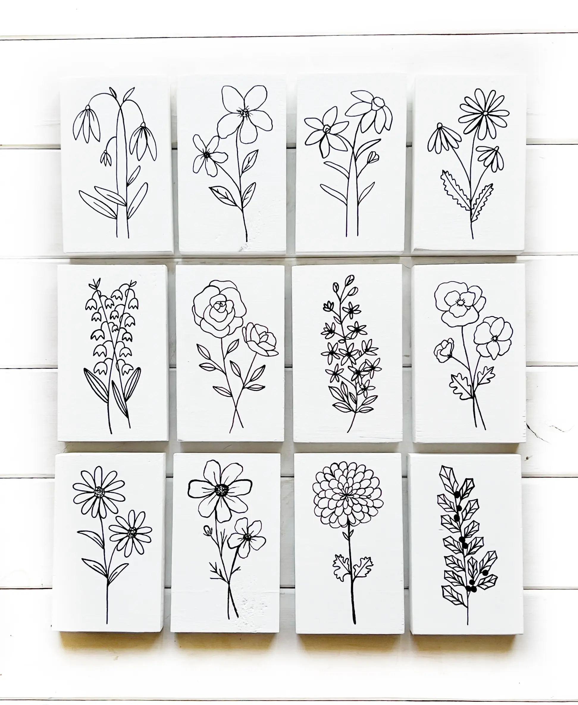 Mini Version Birth Flower Sign