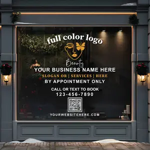 Custom Business Window Decal, Personalized Storefront Logo Sign, Vinyl Window Sign for Shops, Shop Window Branding, Business Name Decal