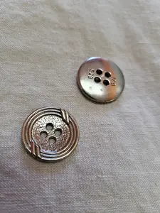 20mm Antique Silver Four Hole Button