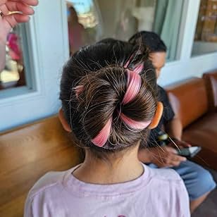 1PC Smoke Pink Hairpieces Colored Hair Extensions Clip in/on for America Girls and Women Wig Pieces Princess Party Highlight (Light Pink)