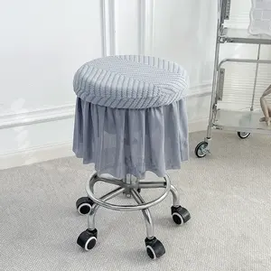 Adjustable round stool cover, removable chair cover protector, available in multiple colors, stretch fabric suitable for home decor, Slipcover