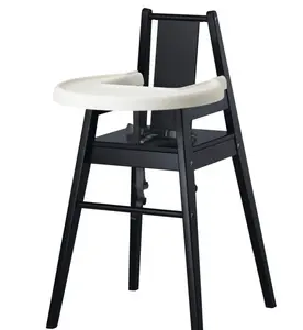 Ikea BLÅMES High Chair with Tray, Black Baby Feeding Chair – Modern Toddler Dining Seat with Removable Tray, Stable Safety Design & Easy-Clean Surface for Mealtime Comfort