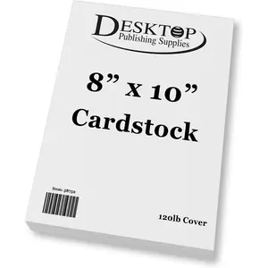 White 8" x 10" Cardstock - Blank SUPER Thick Paper - Heavy Weight 120lb Cover Card Stock for Inkjet & Laser Printer - 100 Sheets