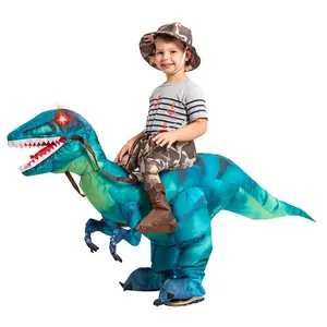 GOOSH Inflatable Dinosaur Costume for Kids Halloween Costumes Boys Girls Funny Blow up Costume for Halloween Party Cosplay…