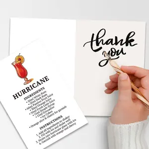 1pcs Cocktail Card Greeting Set, Dating Drinking Expression Invitation Cards, Cocktail Making Steps Envelope Kit, Party Celebration Supplies