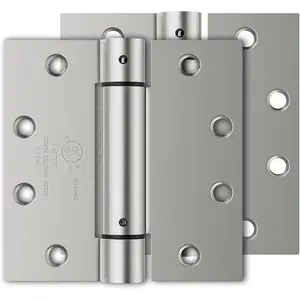 2 Pack Door Closer Hinge Self Closing, 4.5" x 4.5" Automatic Door Closer Hinge with Square Corners, Adjustable Tension for Garage, Front Door,  Door, for Left and Right Hand Door, UL Listed