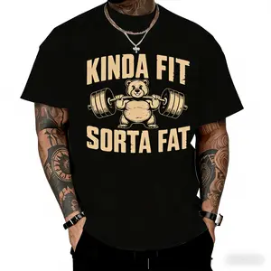 Funny Weightlifting Bear Tee –   Heavyweight Oversized Gym Shirt