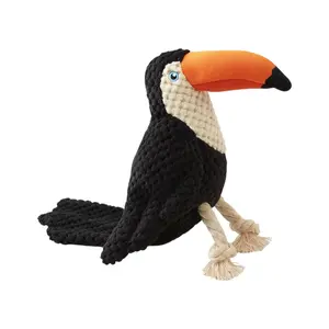 Toucan Plush Dog Toy | Squeaky Jungle Bird Toy