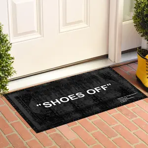 Shoes Off Written Mat Welcome Mat Sneakerhead Matdoormatoutdoor Matdoor Entrance Matdurable Matpersonalized Matsarea Mats