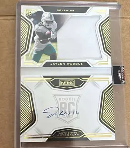 Panini 2021 Playbook Gold Jaylen Waddle RPA #212 Rookie Card Series 2021 Panini Playbook Gold Card Number RPA #212