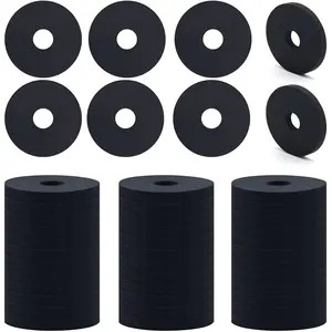100 count Flat Rubber Washer, Heavy Duty Abrasion Resistant Rubber, 1 OD x 1/4 ID x 1/8 THK Grommet Black Washers Vibration Damping Pads for Household  Spacers Screws Faucets Shower (25mm)