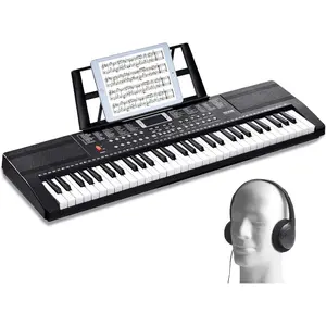 VEVOR 88 Key Digital Piano Keyboard, Semi Weighted Keys, Full Size Electric Keyboard Piano Set with Adjustable Stand Built-In Speakers Sustain Pedal Headphones, Bluetooth MIDI USB for BeginnersVEVOR Super Brand Day