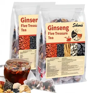 Ginseng Kidney Support Chinese Herbal Tea - Organic Detox Tea Bags for Men & Women, 120 Bags Value Pack, 24 Months Shelf Life