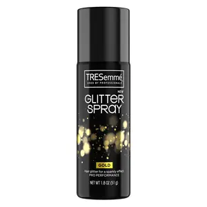 TRESemmé Professional Glitter Spray Gold 1.8 oz Holographic Hair & Body Makeup for Shimmering Sparkle Effect Flawless Shimmer