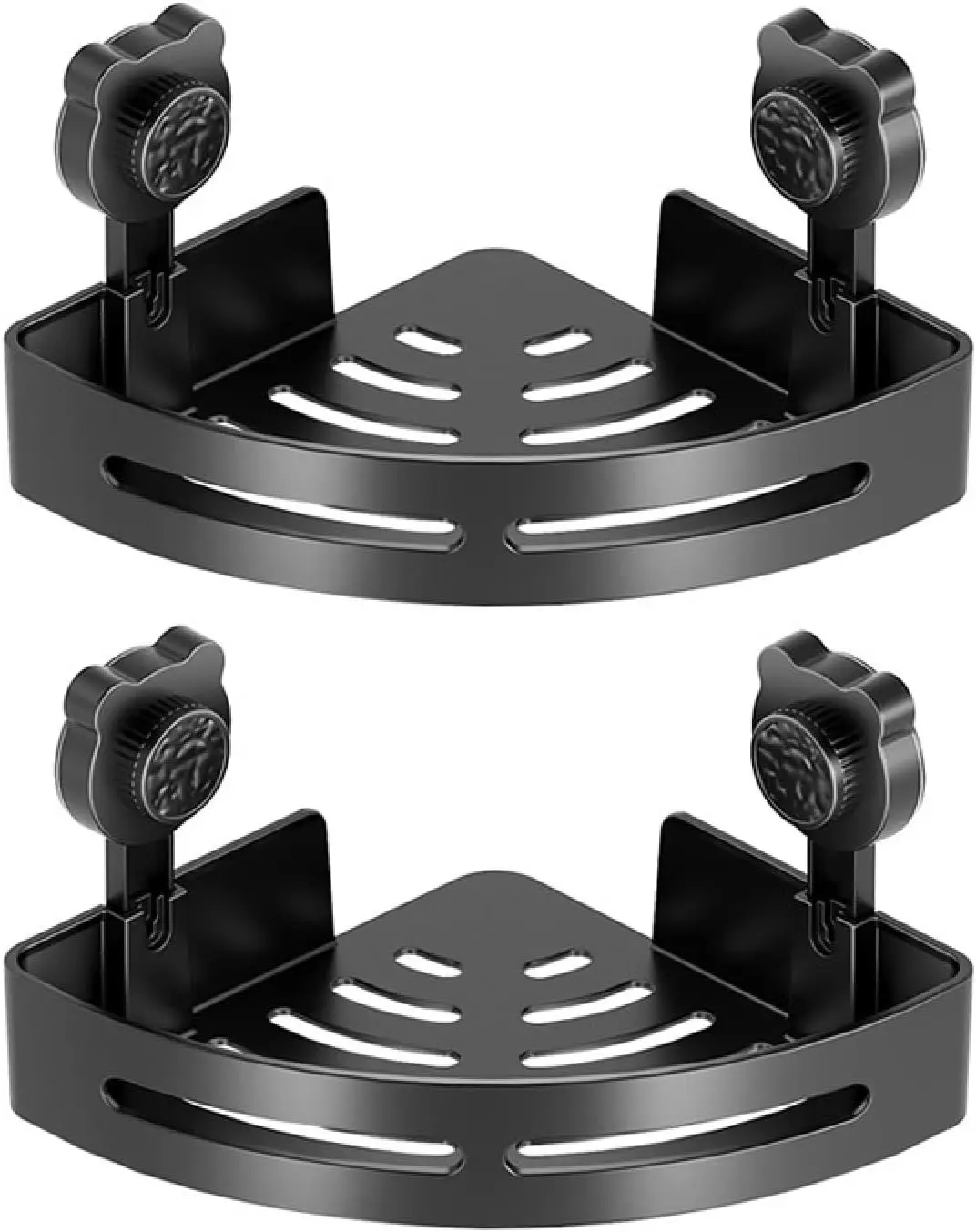 2 PCS Suction Cup Tripod Suction Wall Type Corner Shelf, Bathroom Toilet, Washstand, Non-Punch Storage Rack