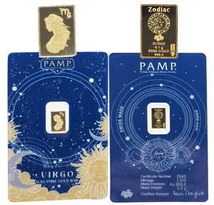 Virgo 1/2g Gold Bar Zodiac PAMP Suisse