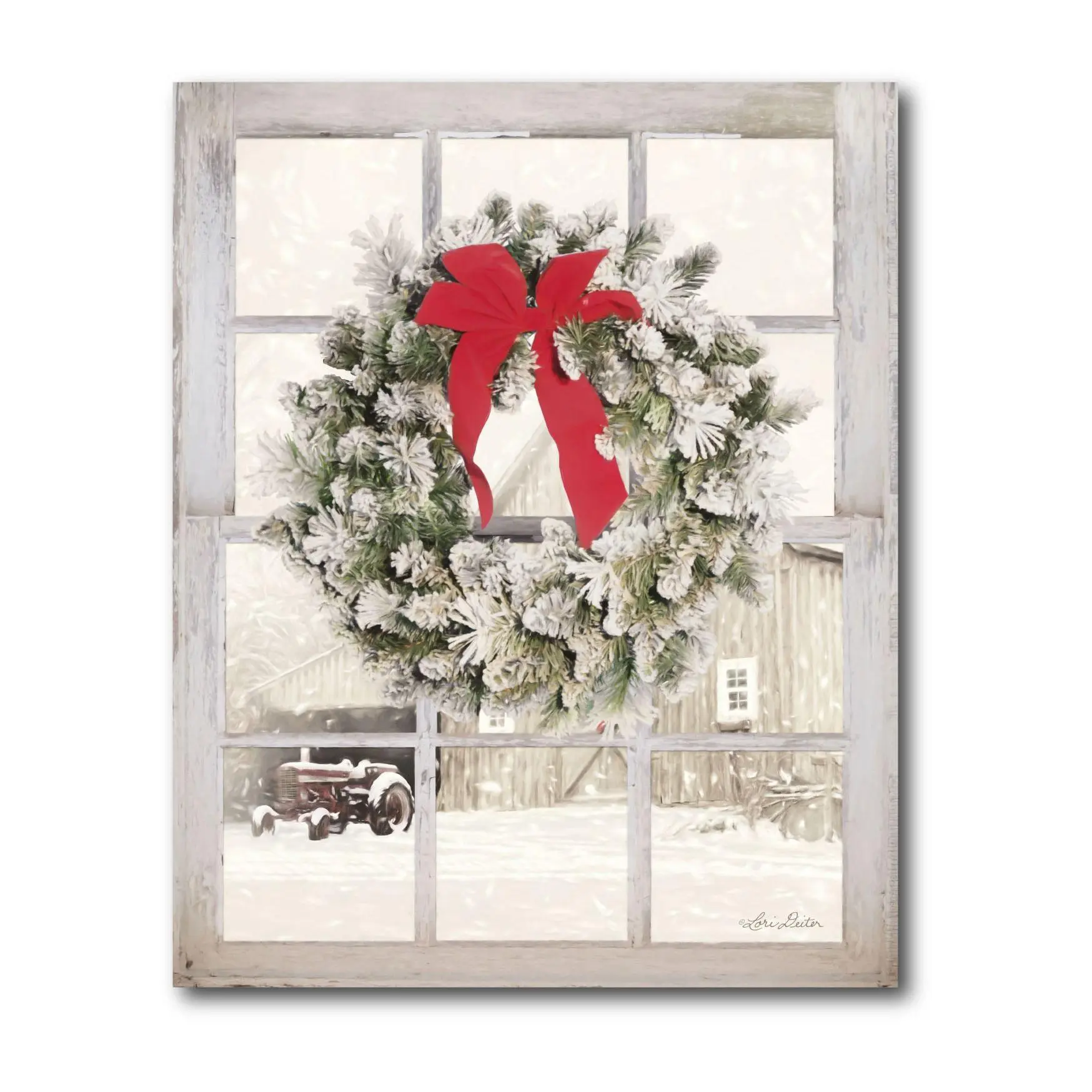 Courtside Market Winter Window 16" x 20" Canvas