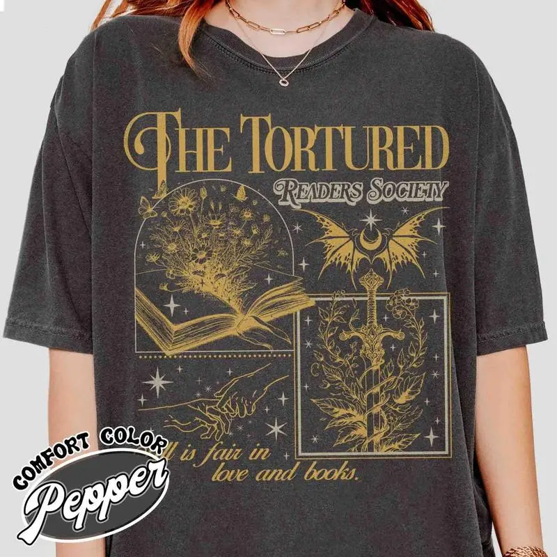 Comfort Colors The Tortured Readers Society T-shirt, Born To Read, the Tortured Shirt, the Tortured Poets Social Club, Book Lover Shirt, Cotton 170