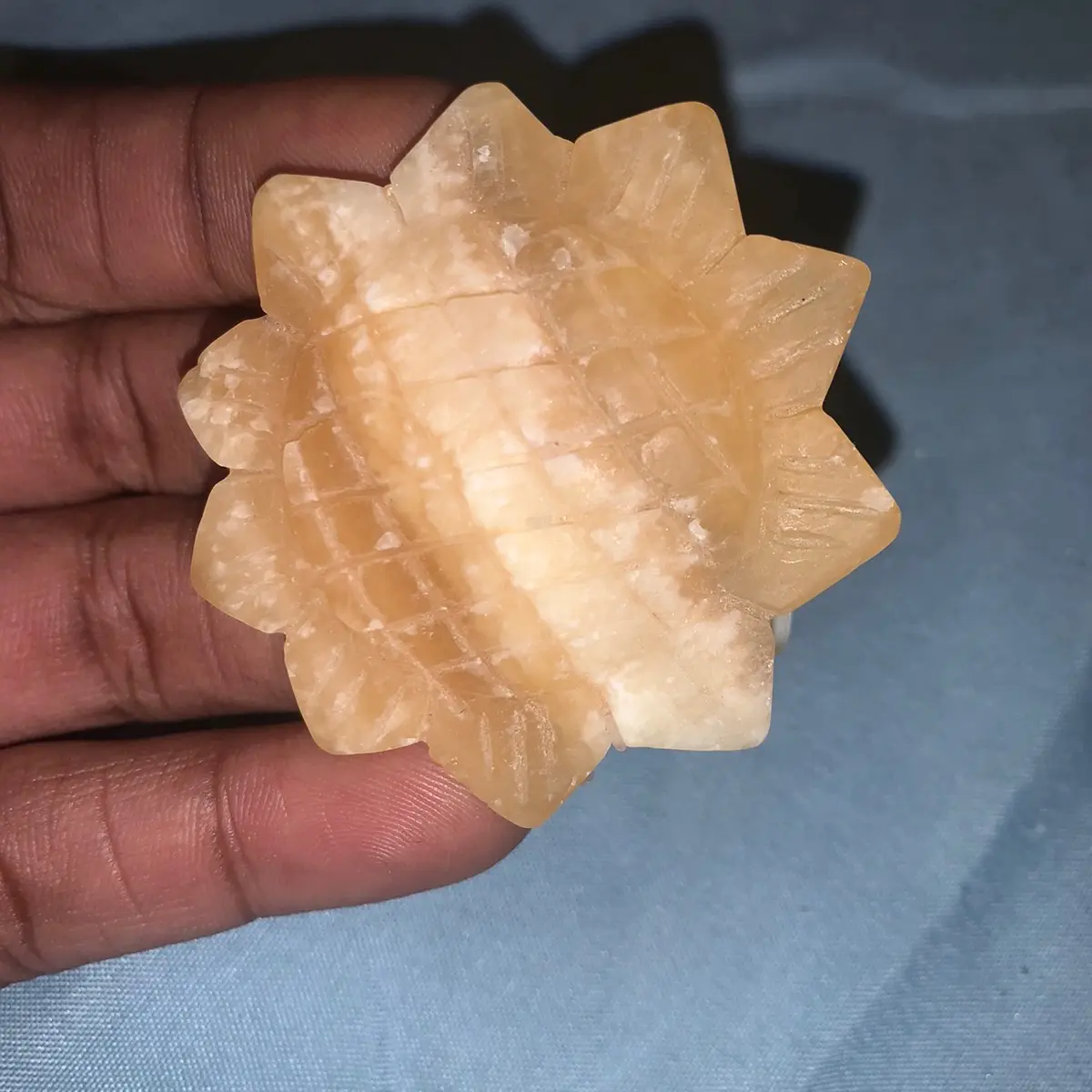 Natural Orange Calcite Crystal Sunflower