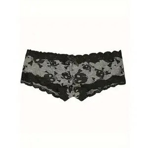 Skeleton pattern contrast lace cut shorts, Y2K bow detail low-rise shorts, women’s clothing