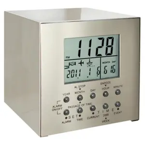 212 MAIN Natico Originals Matte Aluminium Cube Clock - Countdown Clock for Wedding, Event Decor, Wedding Gift, Gift