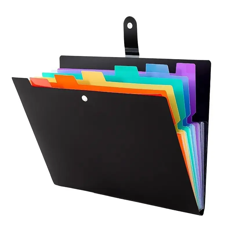7 Grids Expanding File Folder, Accordion Folder, File Organizer Folders, 1/2 Colorful File Organizer, File Storage Folder for Home & School & Office, Office Stationery & Supplies, Office Accessories