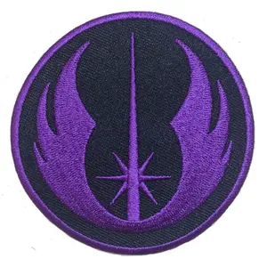 Miltacusa Jedi Order Embroidered Patch (“Hook” Fastener-Purple)