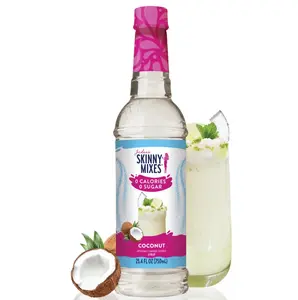 Jordan's Skinny Syrups Coconut Zero Calorie Sugar Free 25.4 FL OZ Creamy Tasting Tropical Syrup for Iced Drinks Lattes Cocktails Smoothies and Desserts