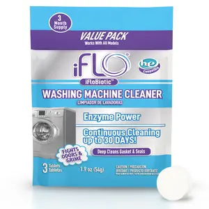 iFLO® Washing Machine Cleaner Tablets with iFLOBiotic™, 3 Pack Box Washer