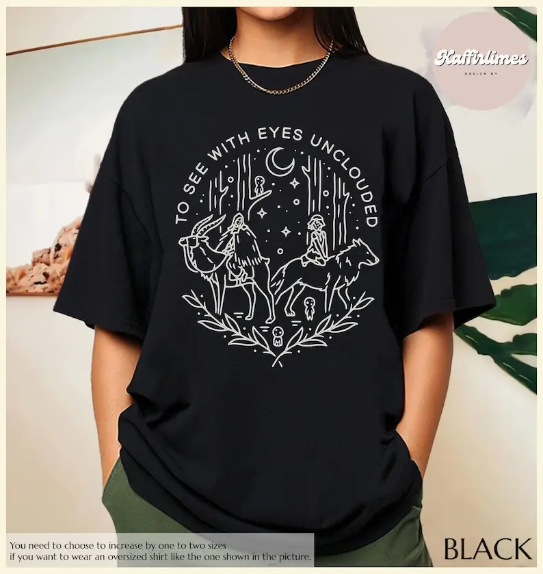 Princess Mononoke Annd Ashitaka T-Shirt, Mononoke Hime Shirt, Ghibli Shirt, Hayao Miyazaki, Studio Ghibli Gift, Mononoke Shirt, Ghibli Shirt