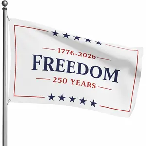 Freedom 250 Years Double Sided Flag, 1776-2026 Patriotic USA Anniversary Banner, Heavy Duty Outdoor Decor