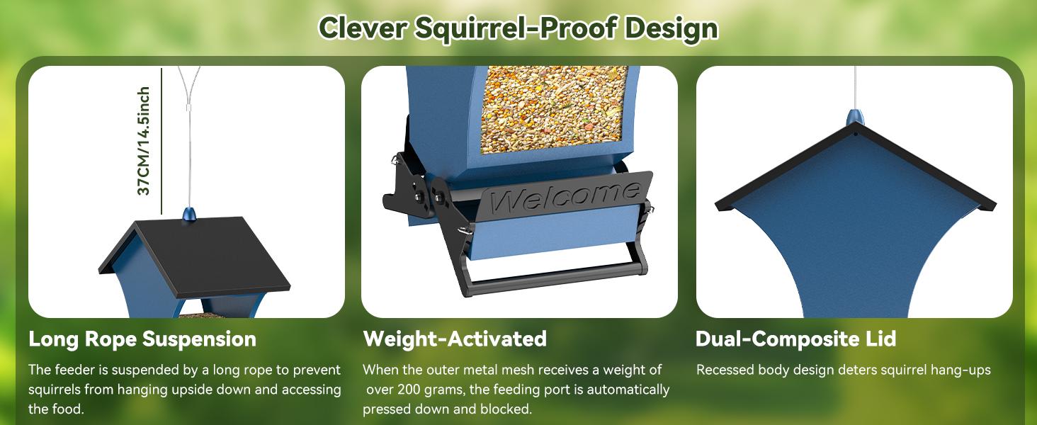 Wildpark 2 PACK Squirrel-Proof Bird Feeders – Durable, Vibrant Orange, Perfect for Cardinals & Chickadees – Ideal Gift for Bird Lovers, Moms & Grandmas