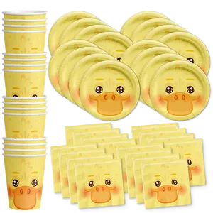 Duck Birthday Party Tableware Kit For 16 Guests