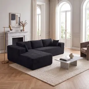 【JOYVELLEHEIM】Cloud Couch with L-shape Chaise, Modular Sectional Sofa with Deep Seat Ottoman, 3 Seat Couches for Living Room Bedroom boneless cloud budget friendly para sala nugget couch boneless upholster couch furniture flash sale home item