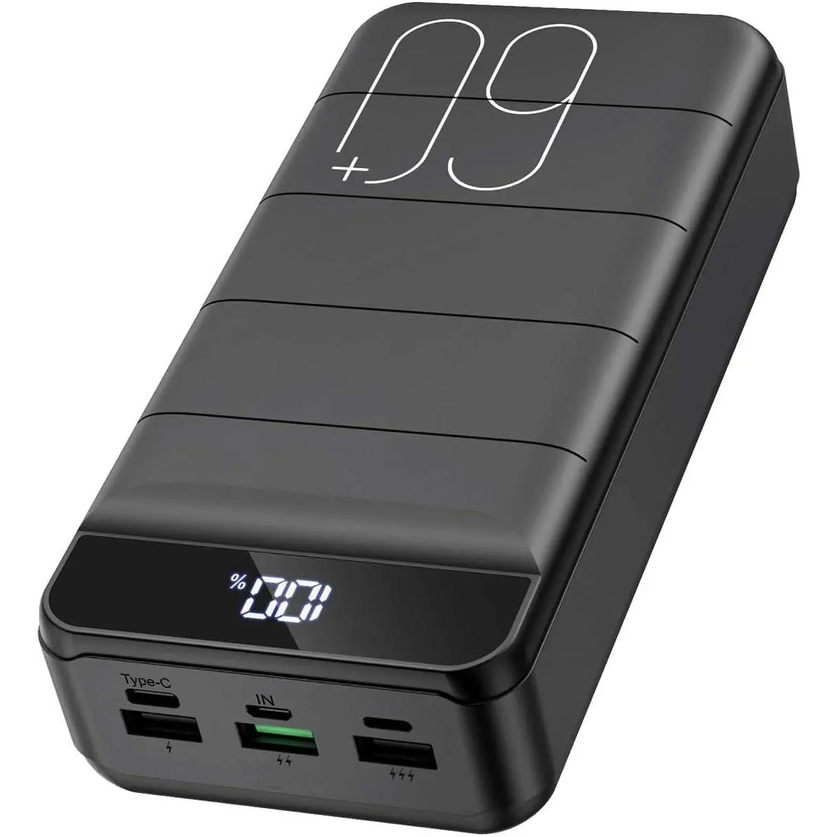Portable Charger Power Bank 60000mAh 22.5W USB C Fast Charging Battery Bank with 4 Outputs & 3 Inputs LED Display Huge Capacity External Battery Bank LED Display  iphone, Samsung, Google etc