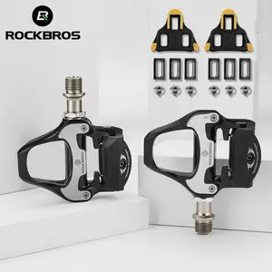 ROCKBROS Road Bike Pedals Lightweight Clipless Bicycle Pedals with Cleats Set Compatible with SPD-SL System