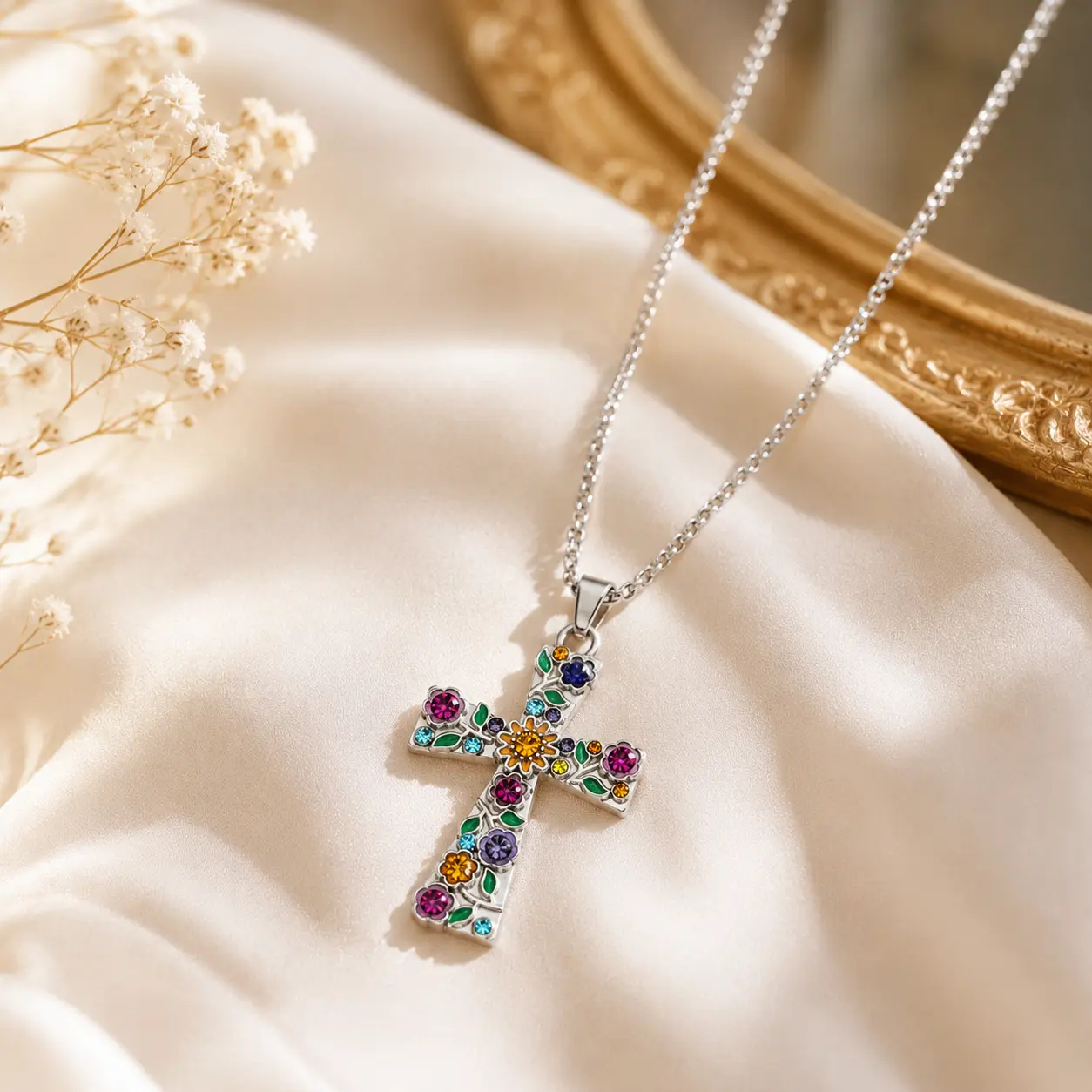 Colorful Faith Cross Necklace for Women | Everyday Jewelry