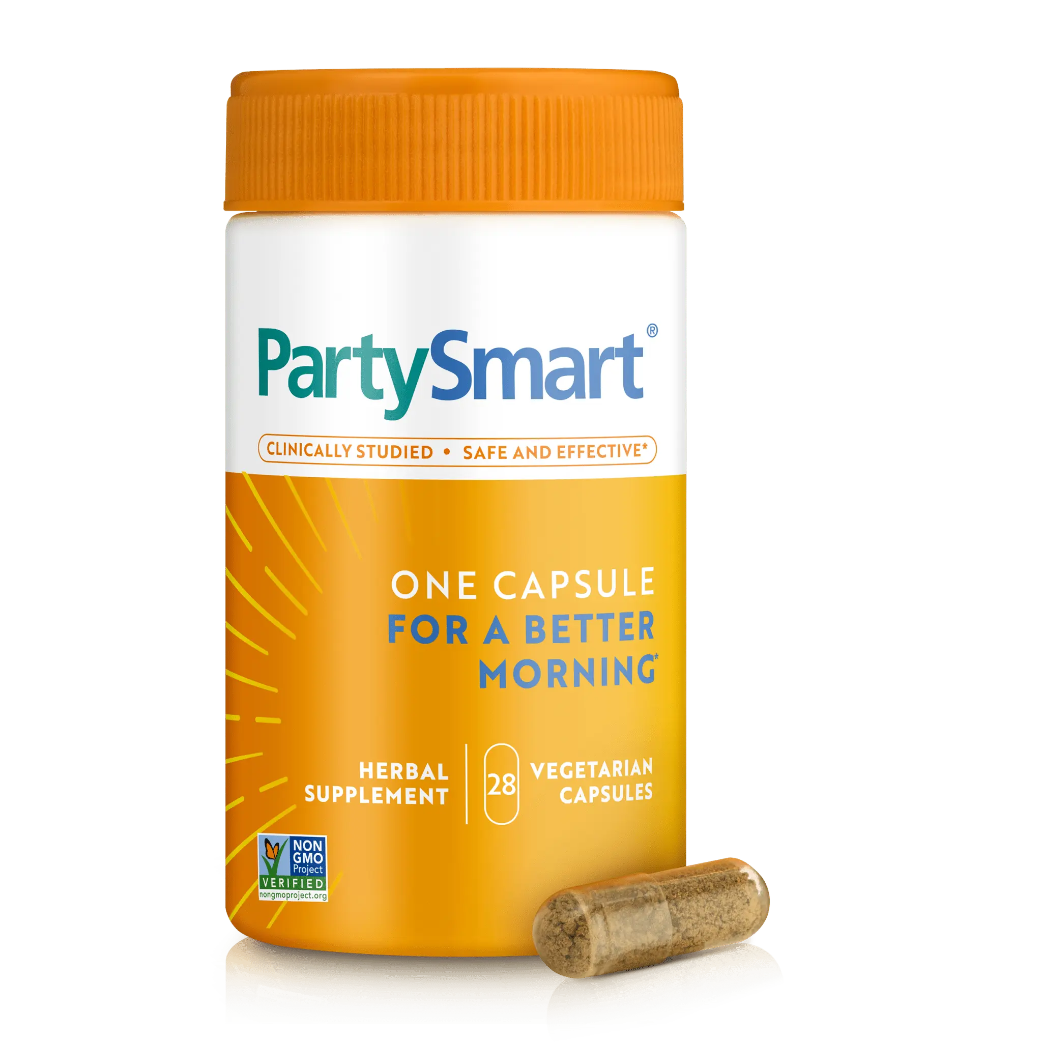 Himalaya PartySmart, One Capsule for a Better Morning, Plant-Based Liver Support for a Better Morning After Drinking, Clinically Studied, Non-GMO Project Verified, 28 Capsule Larger Size