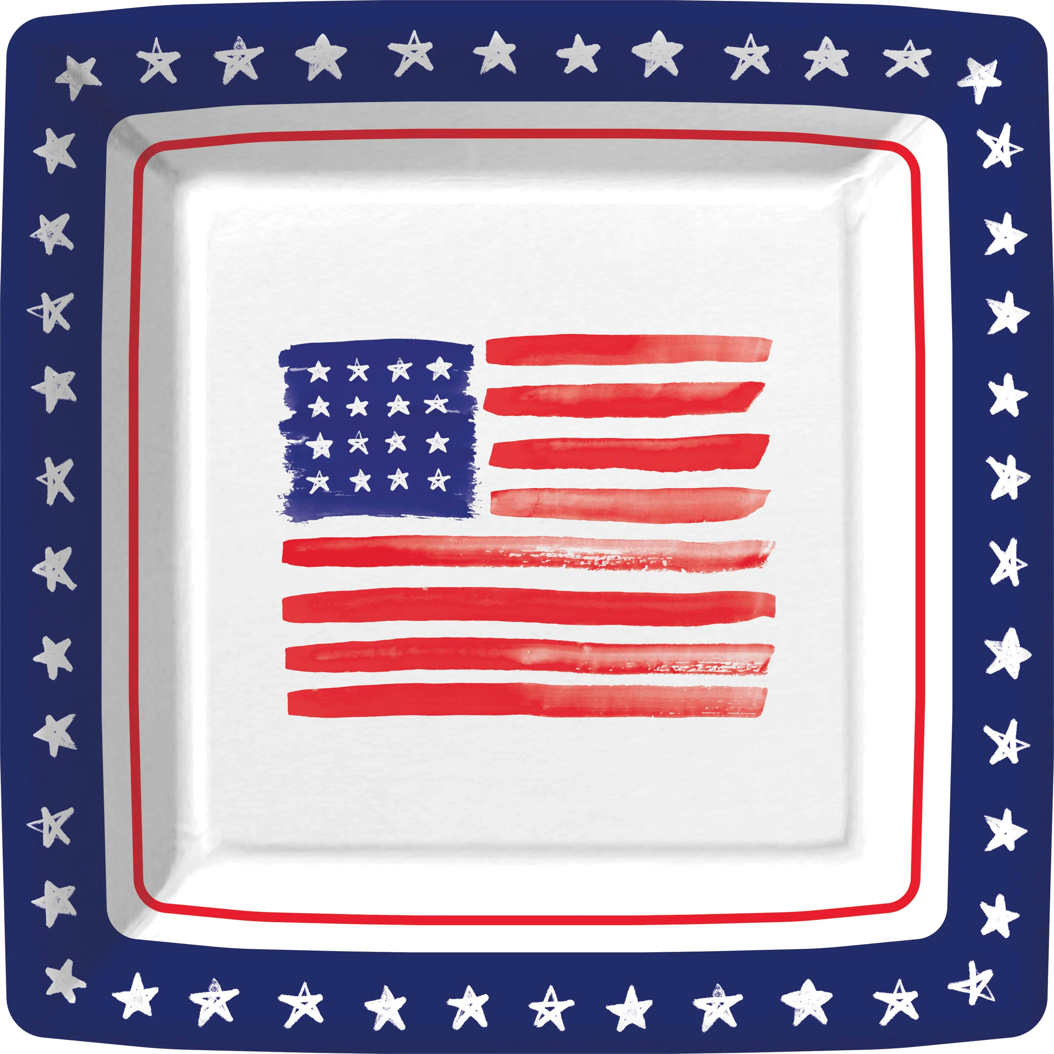 Star Spangled Paper Dinner Plate