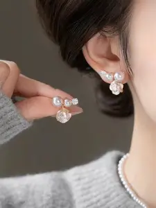 SR Pearl Co. Freshwater Pearl Flower 14K Gold Filled Earring for Women Everyday Elegance Freshwater pearl Gift Special Occasions